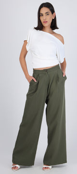 Pantalón amplio lineas sastre