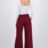 Pantalón amplio detalle cinturón mini
