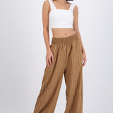 Pantalón globo detalle pretina smock