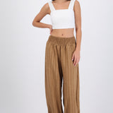 Pantalón globo detalle pretina smock
