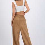 Pantalón globo detalle pretina smock