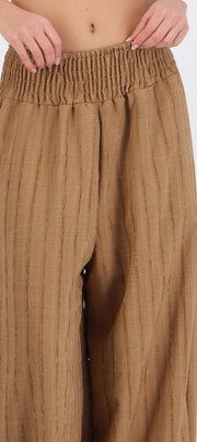 Pantalón globo detalle pretina smock