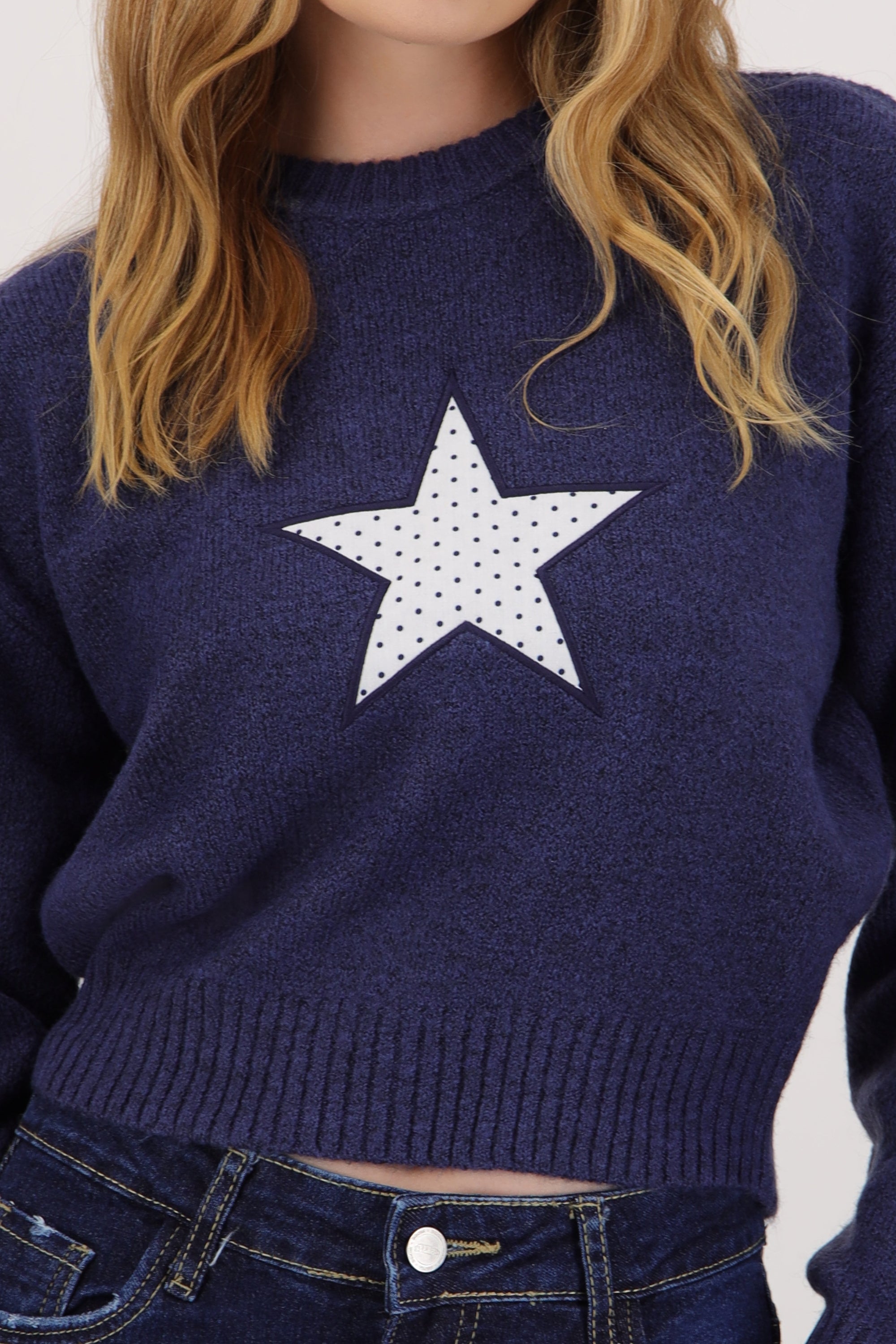 Sueter tejido estrella MARINO