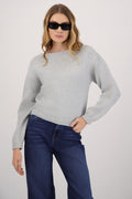 Sudadera tejido liso off shoulder