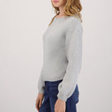 Sudadera tejido liso off shoulder
