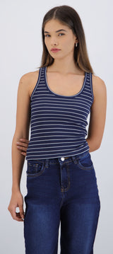 Top tirantes rib rayas