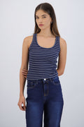 Top tirantes rib rayas