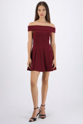 Vestido mini off shoulder
