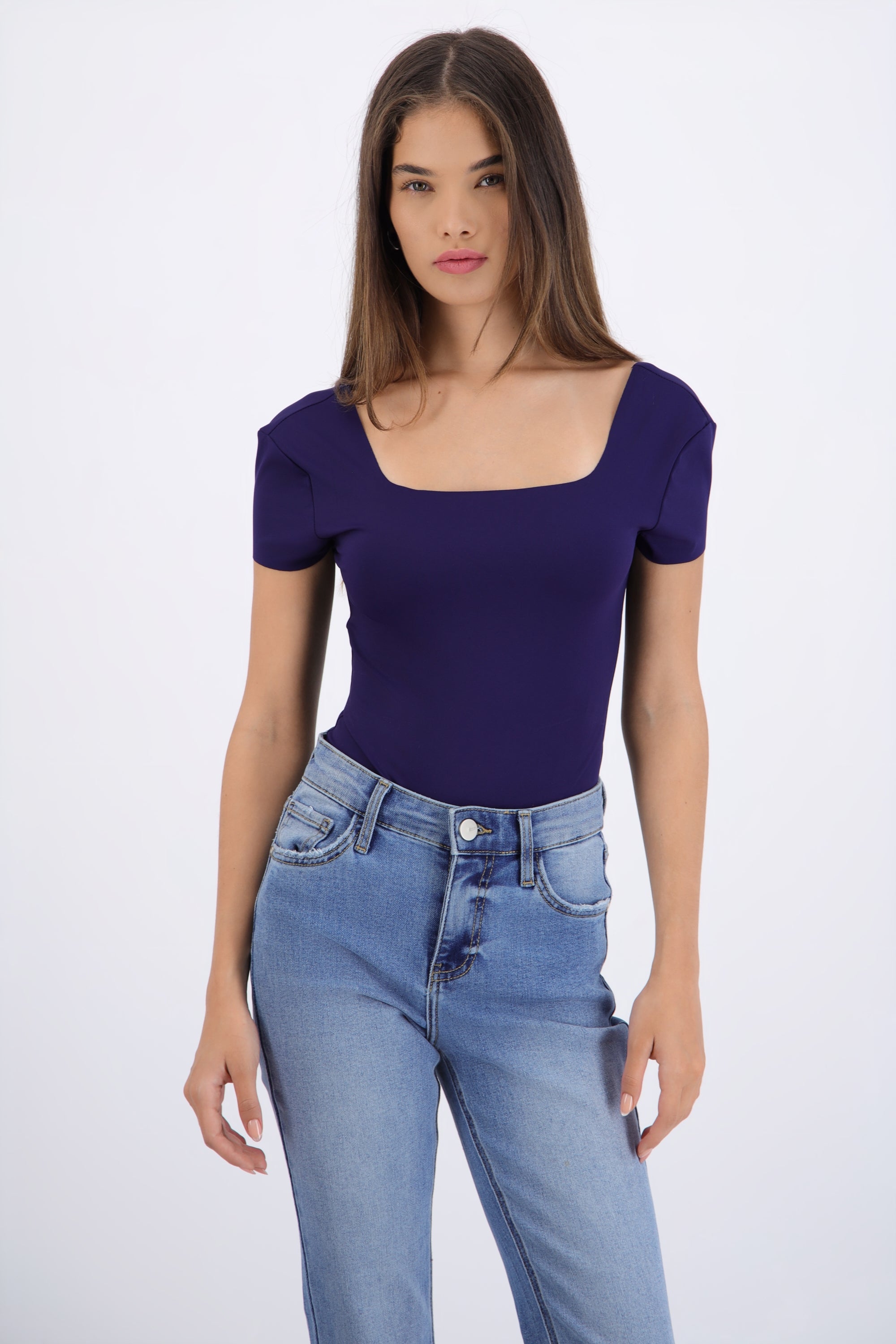 Bodysuit manga corta liso seamless MARINO