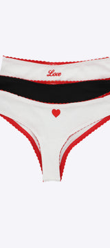 Tripack bikini bordado