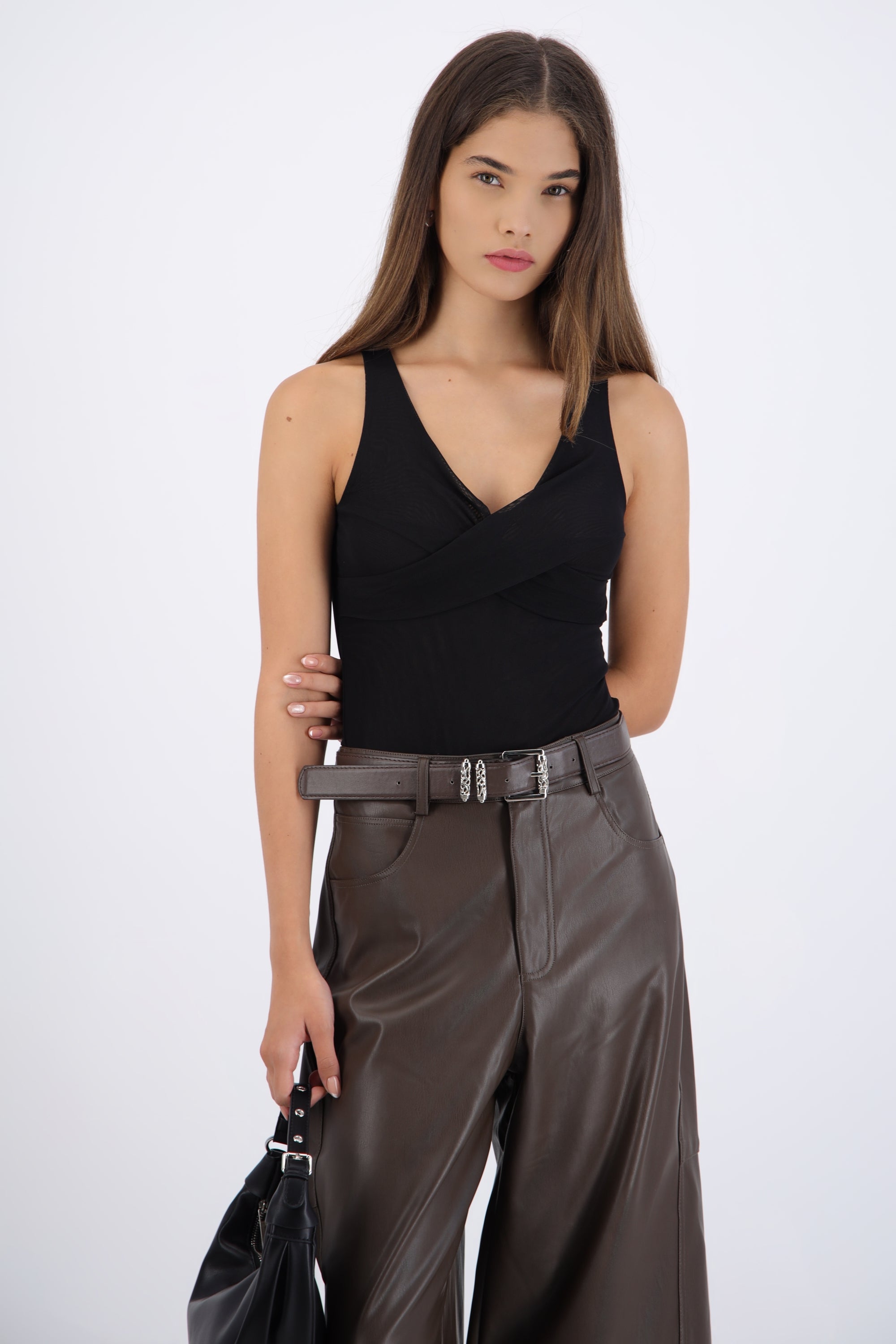 Bodysuit detalle cruce escote