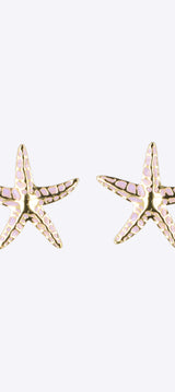 Aretes estrella de mar detalle color