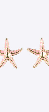 Aretes estrella de mar detalle color