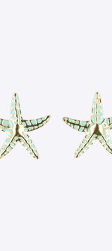 Aretes estrella de mar detalle color