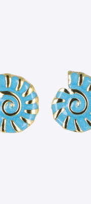 Aretes caracola esmalte