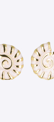 Aretes caracola esmalte