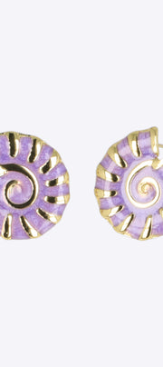 Aretes caracola esmalte