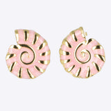 Aretes caracola esmalte