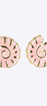 Aretes caracola esmalte