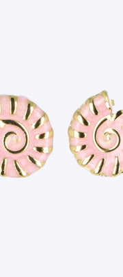 Aretes caracola esmalte
