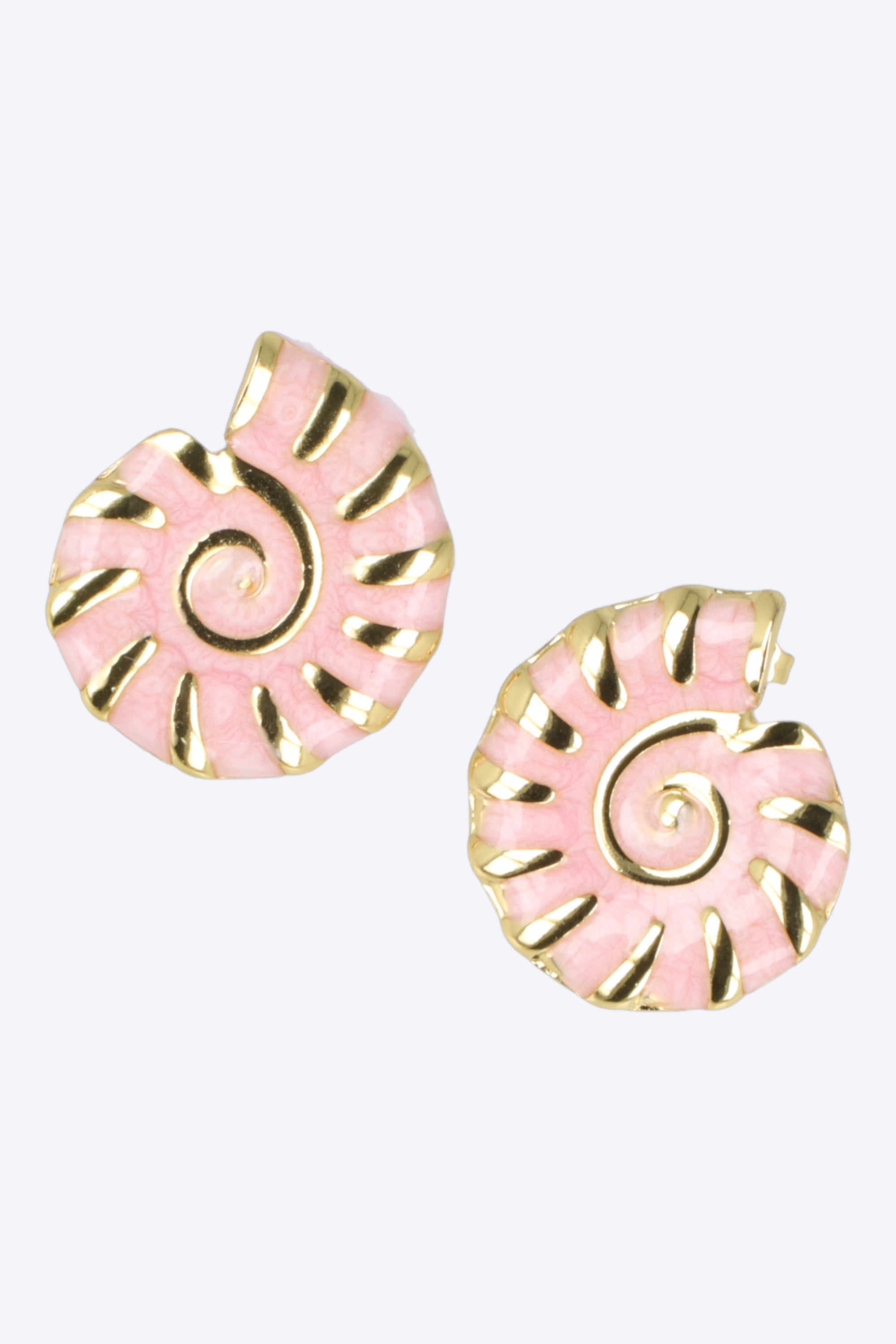 Aretes caracola esmalte