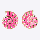 Aretes caracola esmalte
