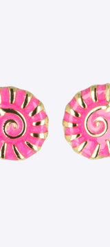 Aretes caracola esmalte