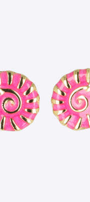 Aretes caracola esmalte
