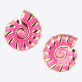 Aretes caracola esmalte
