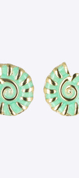 Aretes caracola esmalte
