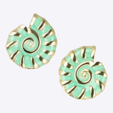 Aretes caracola esmalte