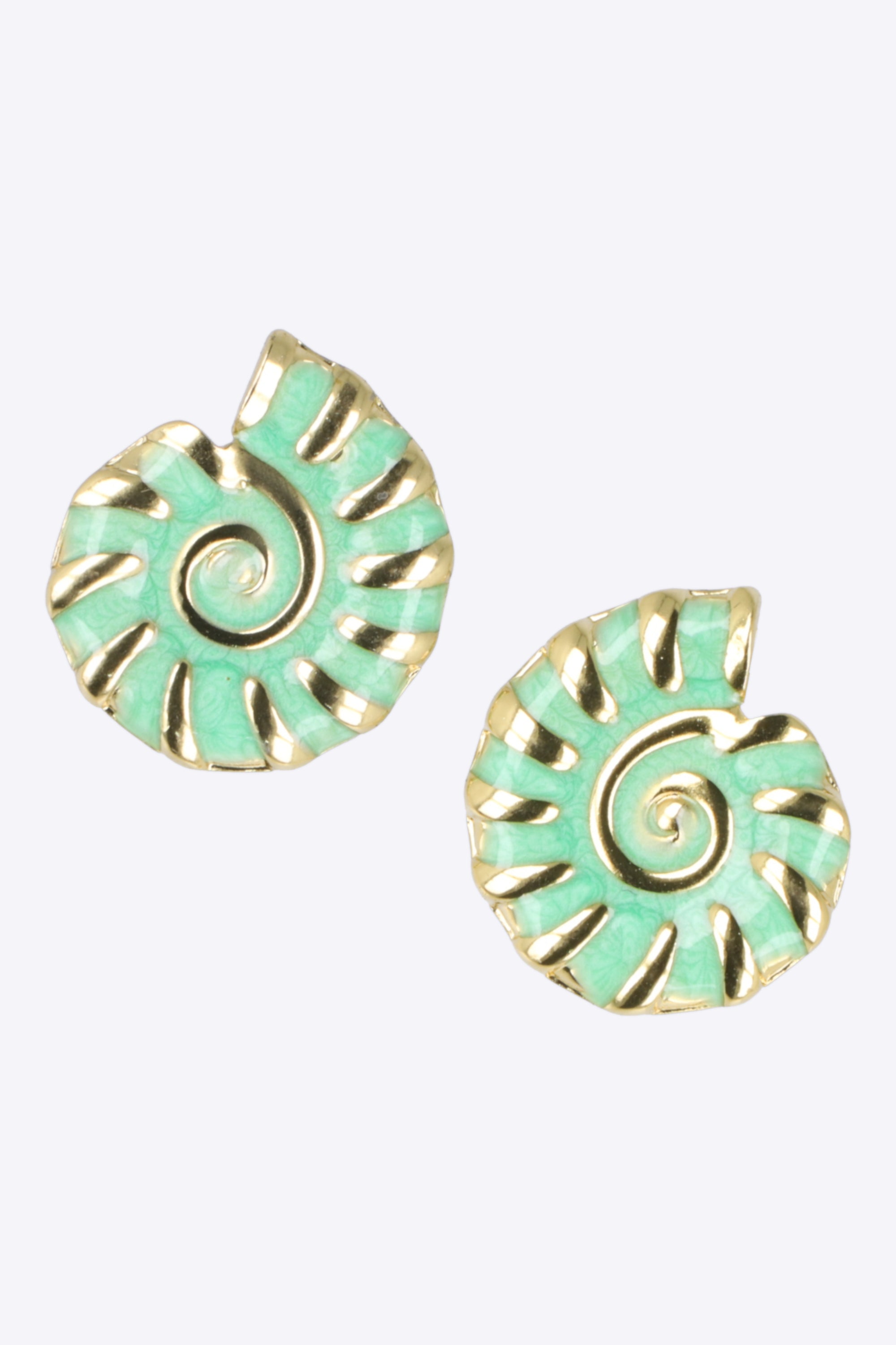 Aretes caracola esmalte