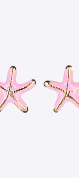 Aretes estrella de mar esmalte