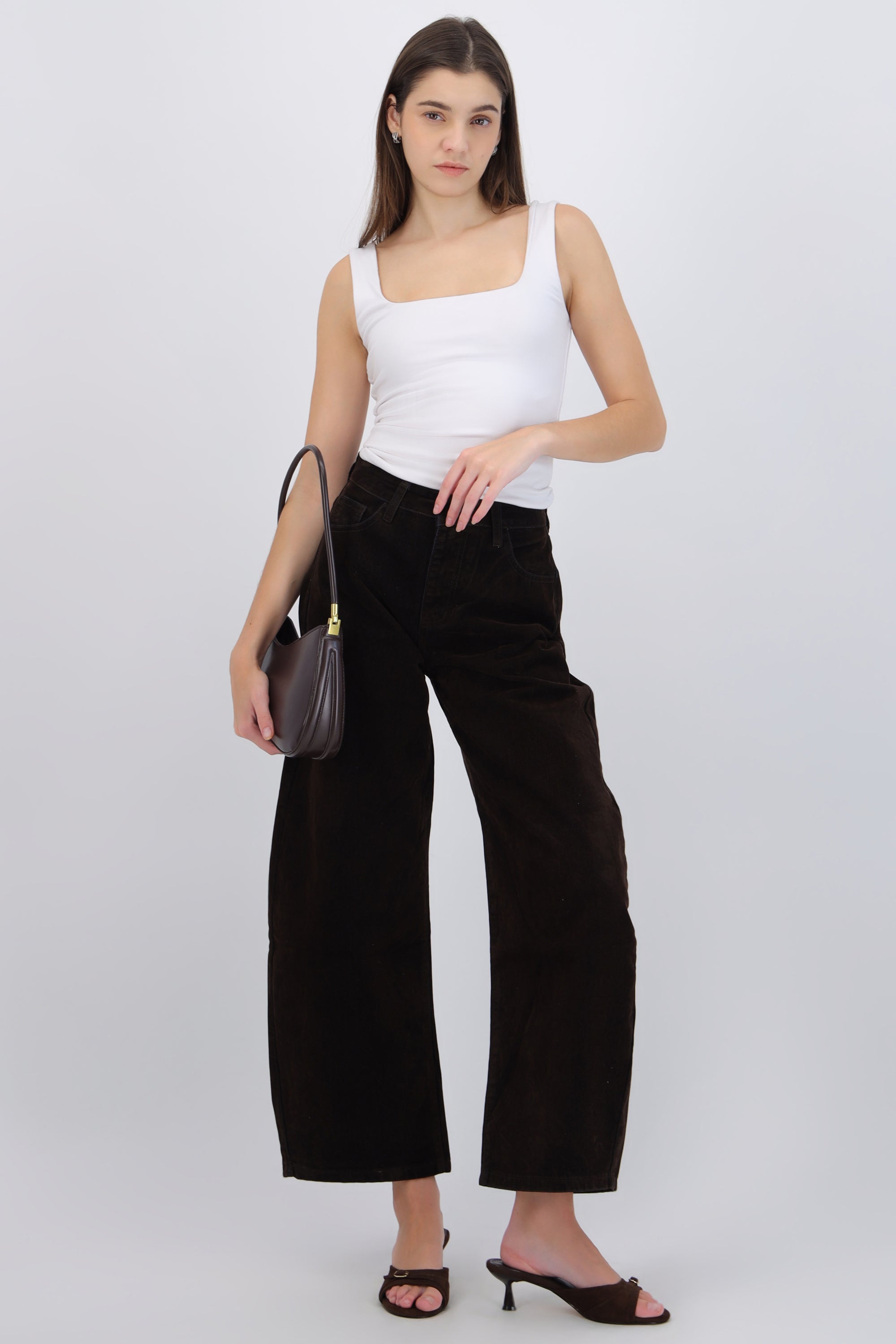 Jeans barrel velvet