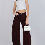 Jeans barrel velvet