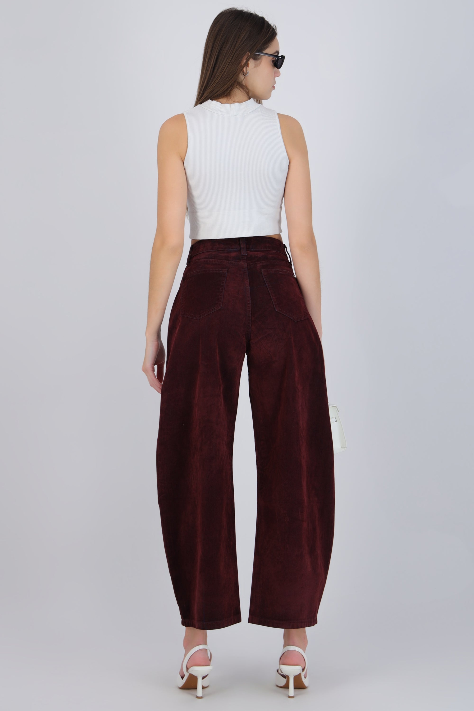 Jeans barrel velvet