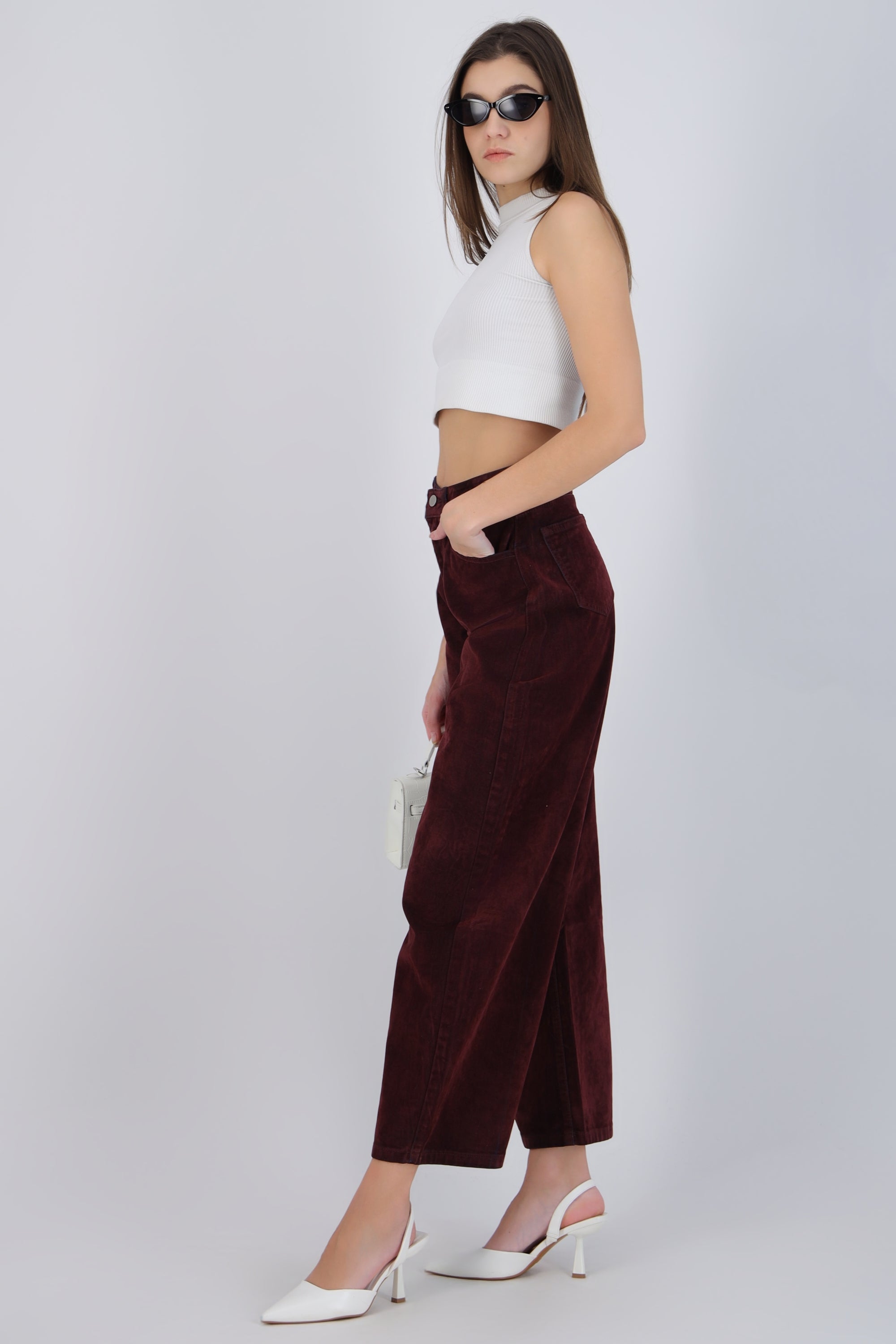 Jeans barrel velvet