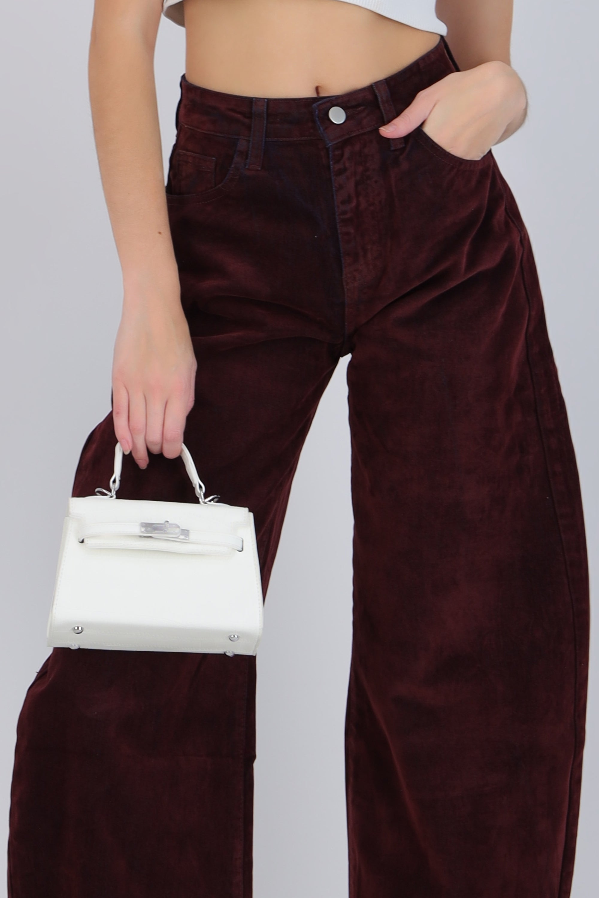 Jeans barrel velvet