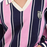 Suéter cuello polo detalle escudo
