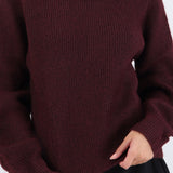 Suéter cuello redondo perlas