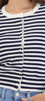 Cárdigan mini rayas detalle botones