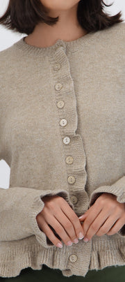Cárdigan detalle olanes textura