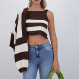 Set cardigan y top suave líneas