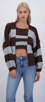 Set cardigan y top suave líneas