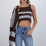 Set cardigan y top suave líneas