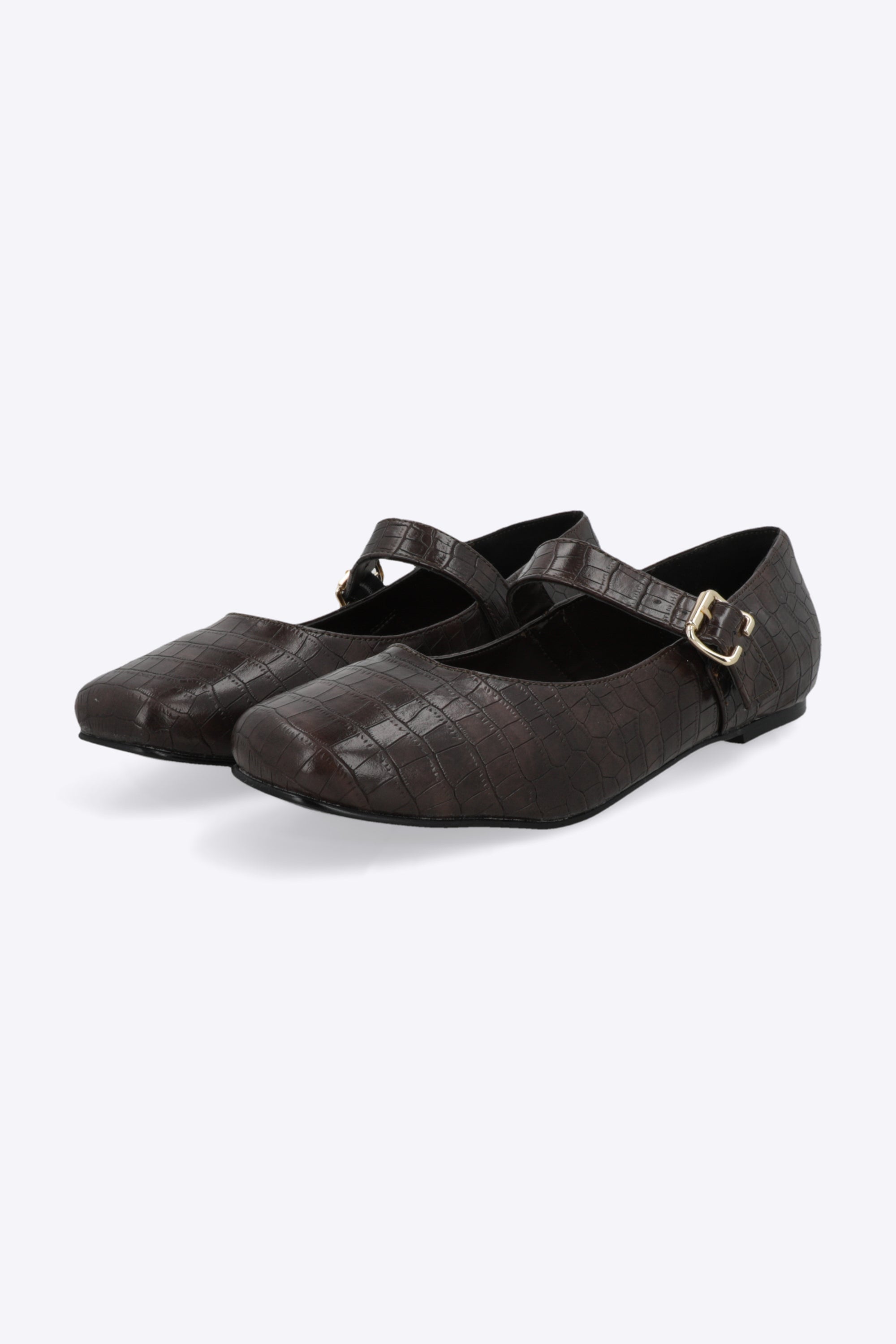 Flat maryjane croco