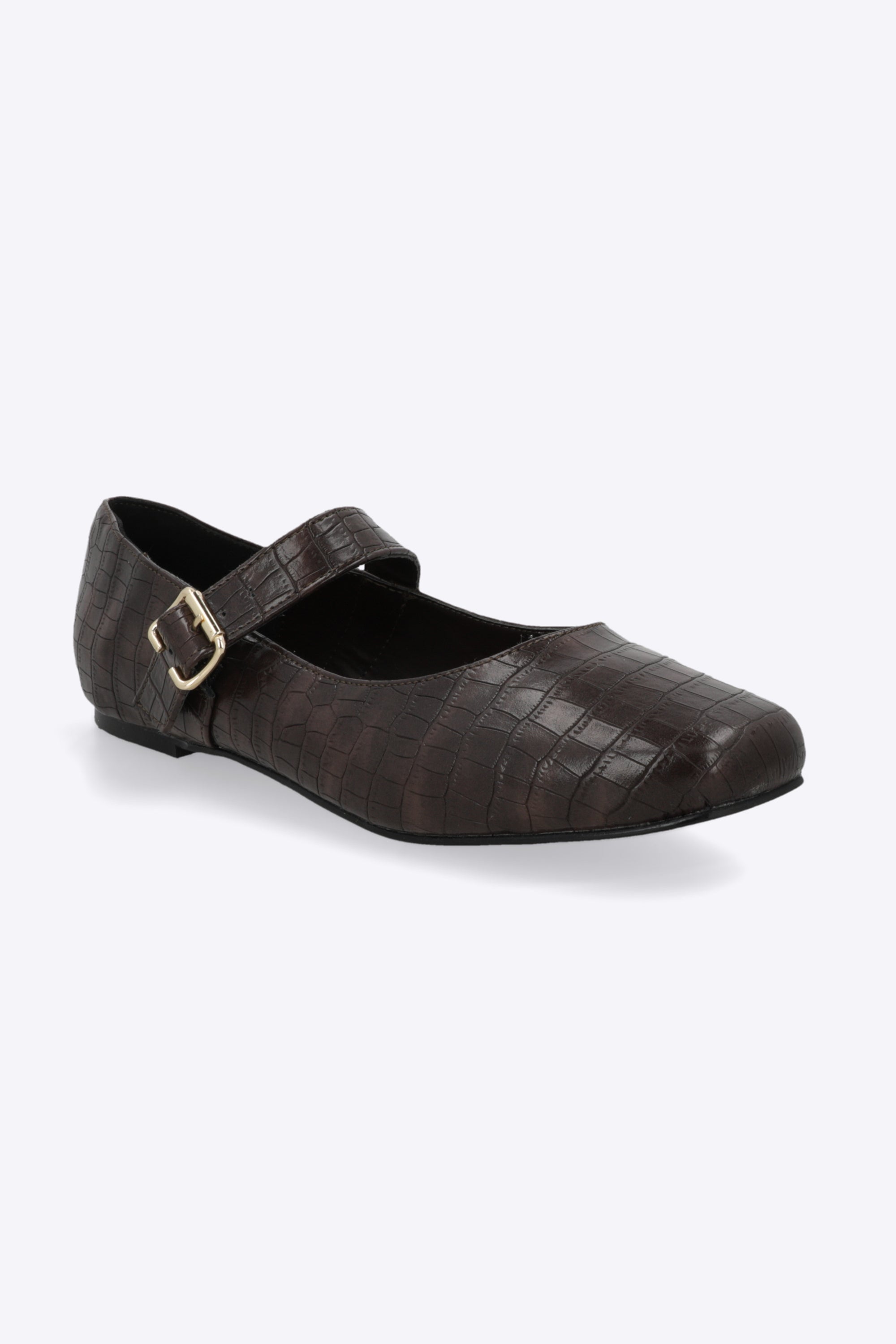 Flat maryjane croco
