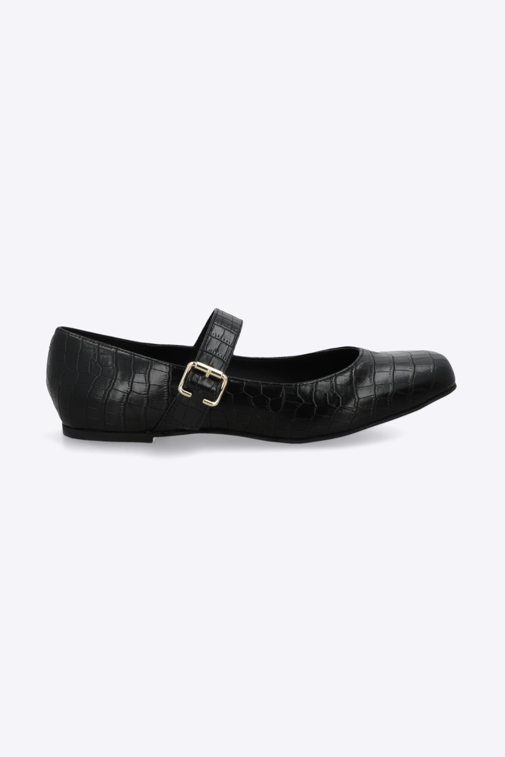 Flat maryjane croco
