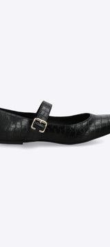 Flat maryjane croco