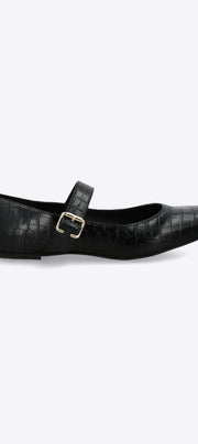Flat maryjane croco